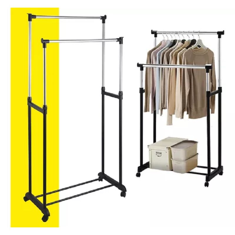 GENERAL - Tendedero De Ropa Multifuncional Con Ruedas Tendedero Doble