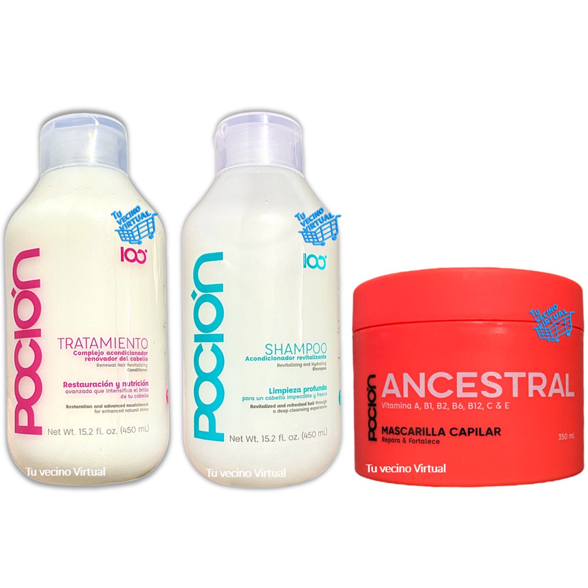 LA POCION - Shampoo Acondicionador y Mascarilla Ancestral La Pocion
