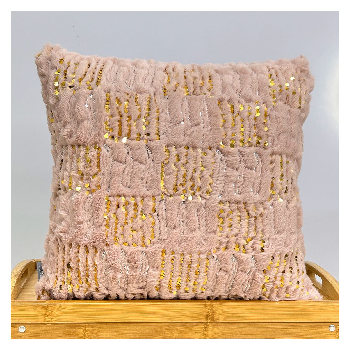 HOMETEX - COJÍN KRAZ ORO ROSA