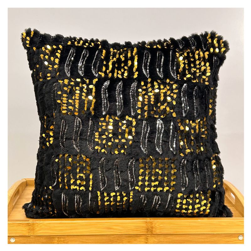 HOMETEX - COJÍN KRAZ NEGRO