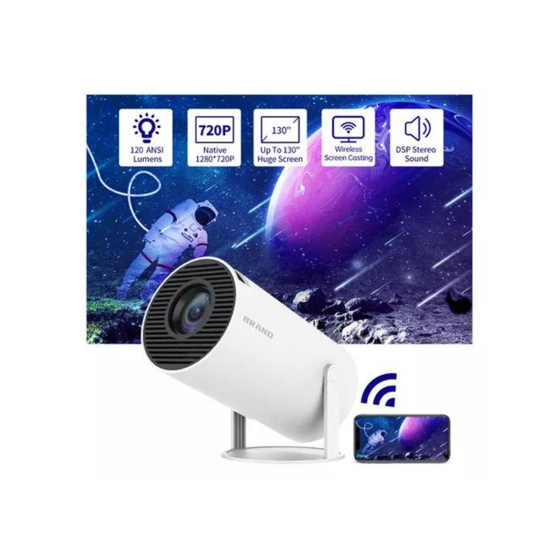 GENERICO - mini proyector portatil Sistema Android 1080 4K Soporte HY300