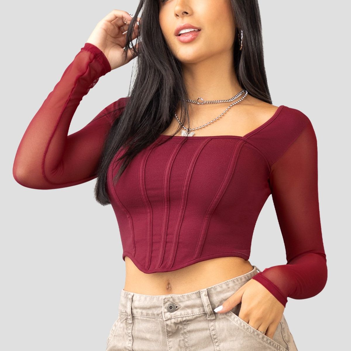 ATYPICAL - Blusa Mujer Vinotinto Atypical 101319