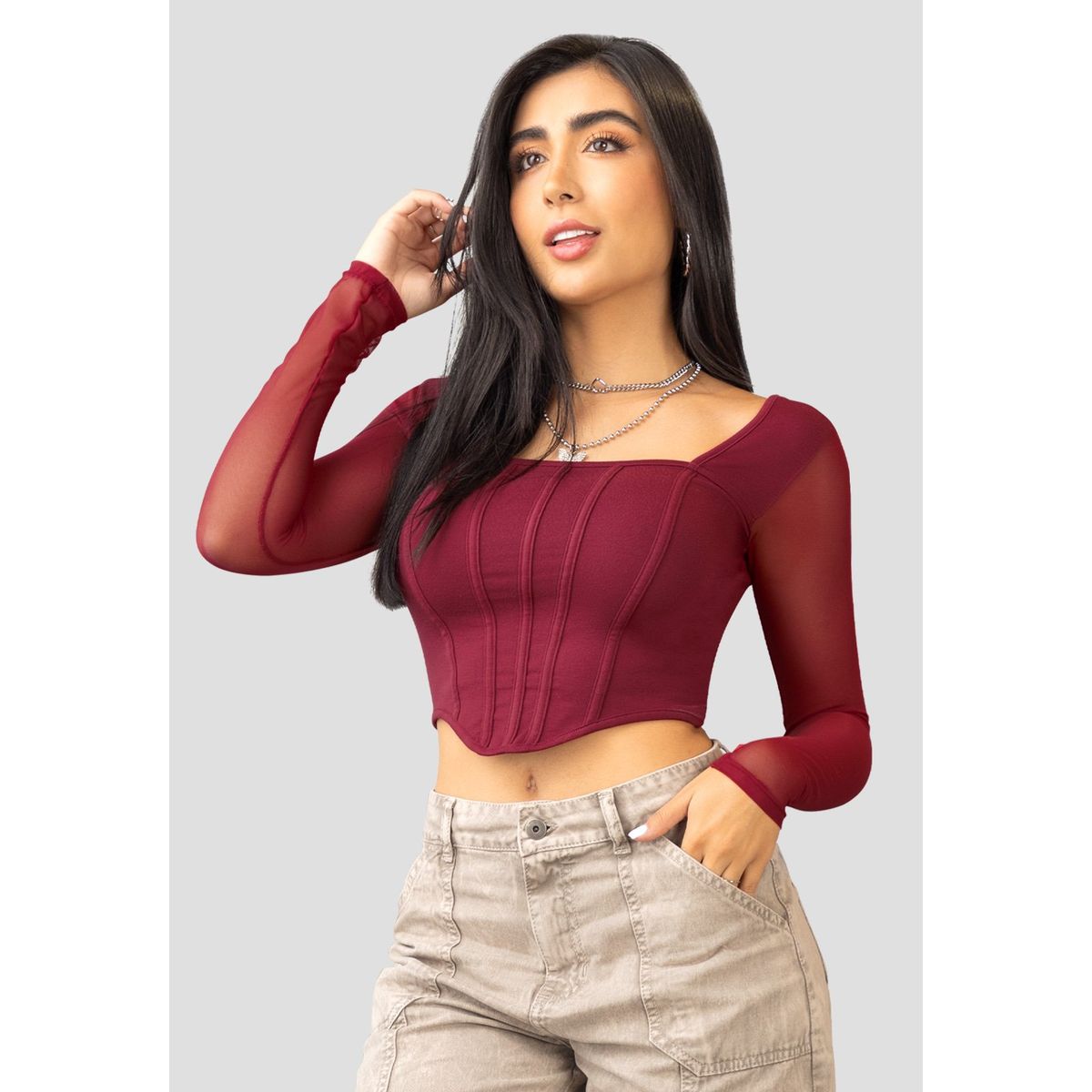 ATYPICAL - Blusa Mujer Vinotinto Atypical 101319