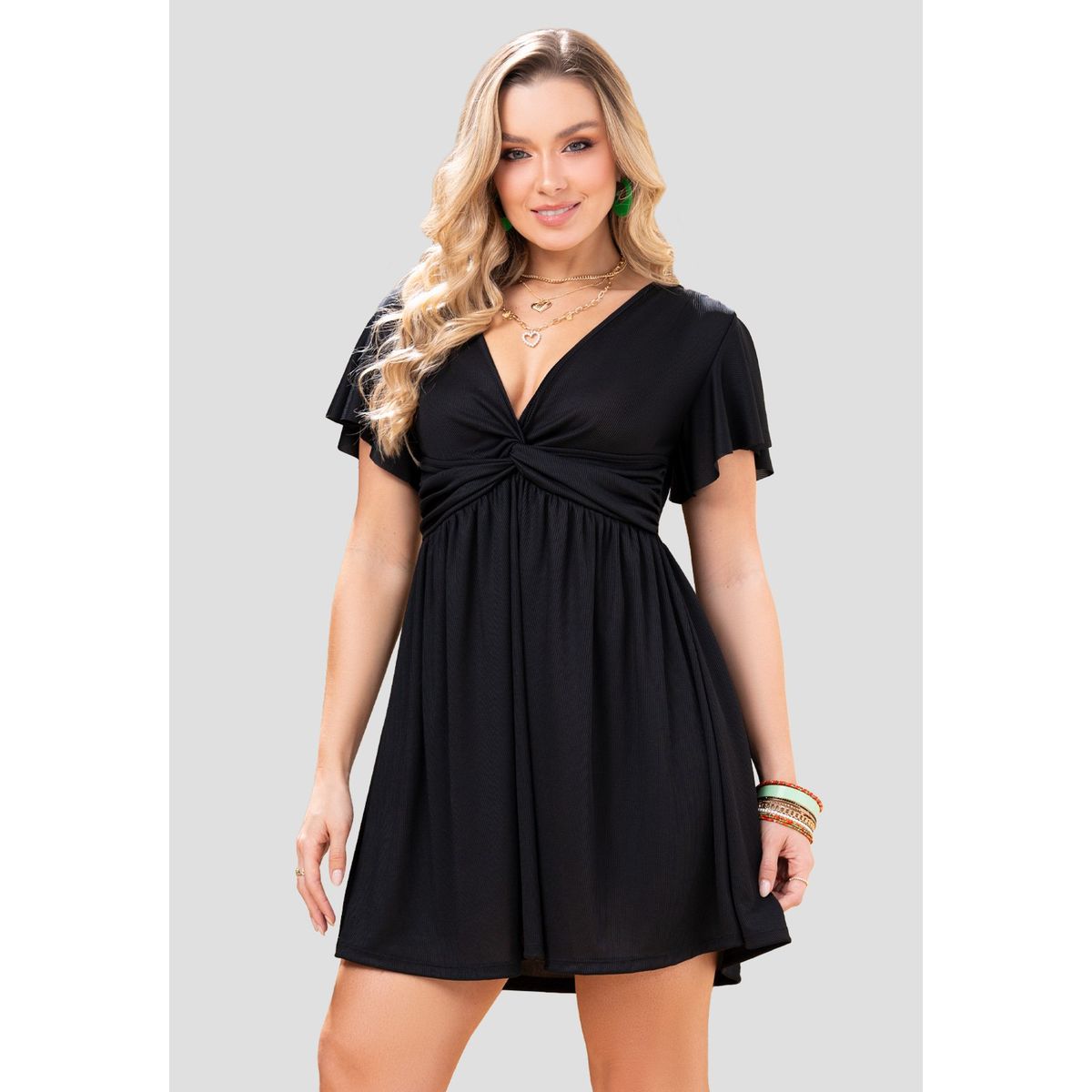 MARKETING PERSONAL - Vestido Corto Mujer Negro Mp 102977