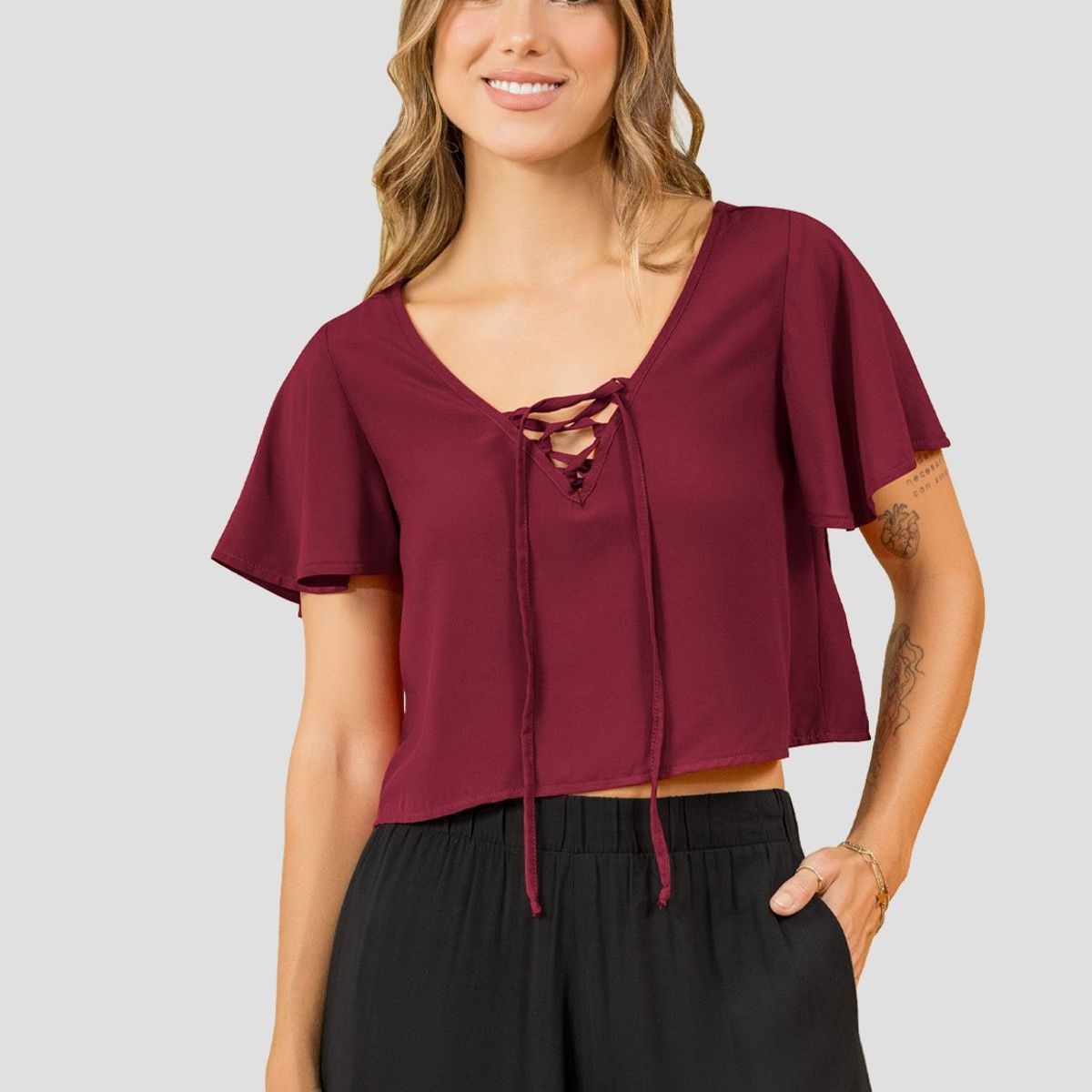 RUTTA - Blusa Mujer Vinotinto Rutta 104061