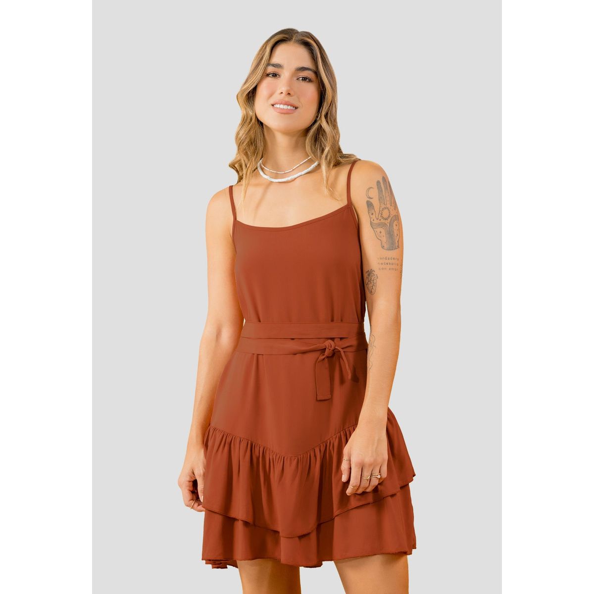RUTTA - Vestido Corto Mujer Ladrillo Rutta 104064