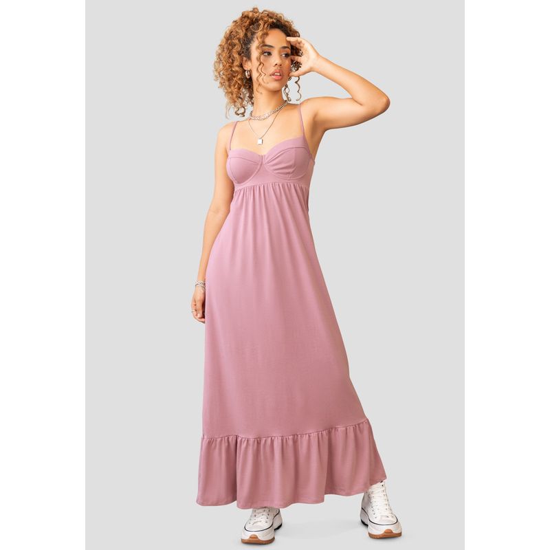 ATYPICAL - Vestido Largo Mujer Palo De Rosa Atypical 101322