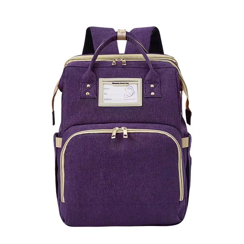 GENERICO - Pañalera Tipo Morral con Cambiador Morado