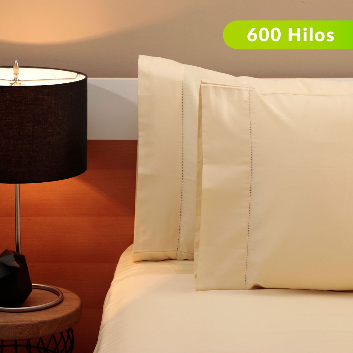 LILE - Juego de Sábanas Lisa de Algodón 600 Hilos Premium Lilé