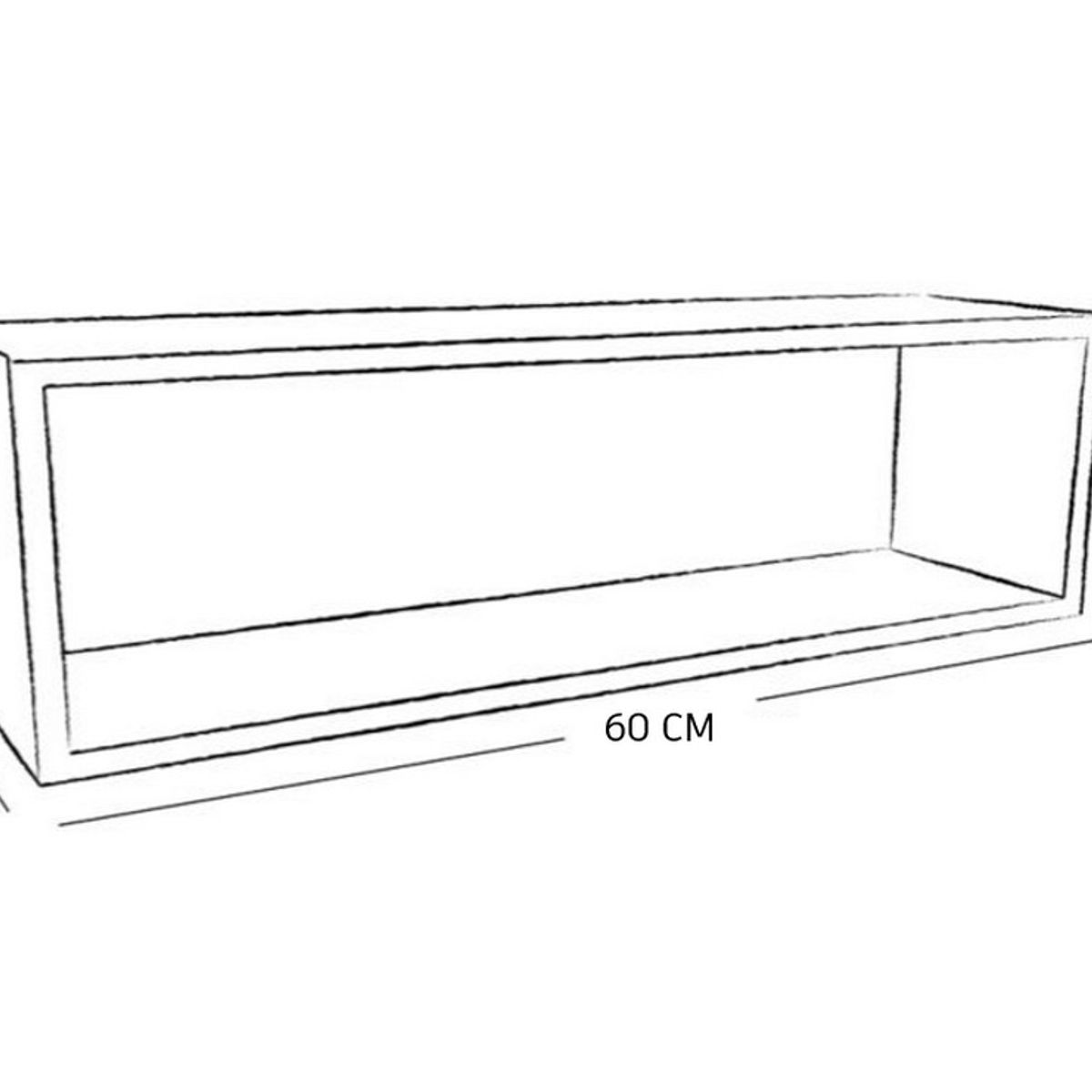GENERICO - Repisa Flotante Cubo Rectangular Arena Decoración Moderna