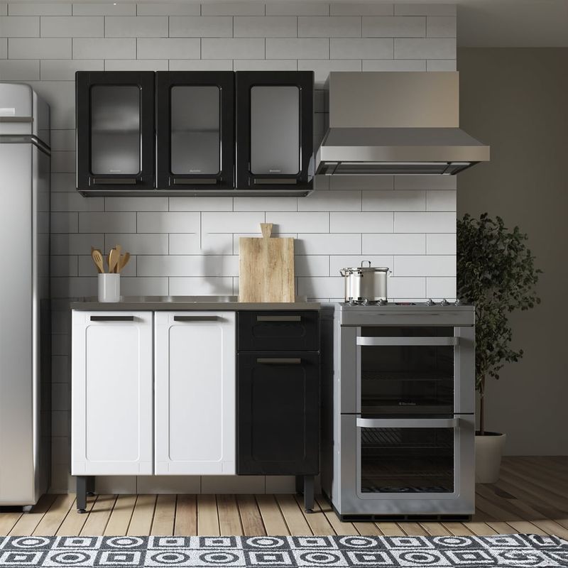 BERTOLINI - Cocina Integral en Acero 105cm Incluye lavaplatos izquierdo