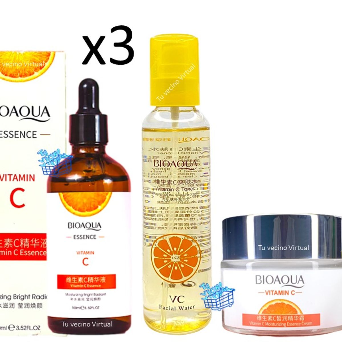 BIOAQUA - Kit x3 Vitamina C  Bioaqua