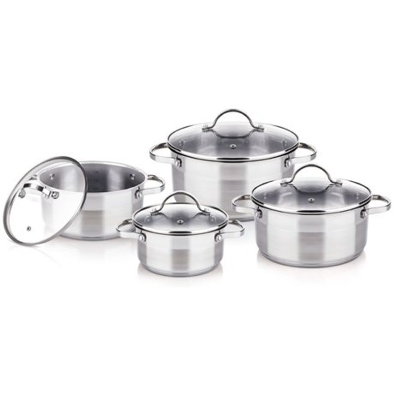 LAMART - Lamart Batería 8PZ Cocina Acero inoxidable Set Juego  LTSSSET8