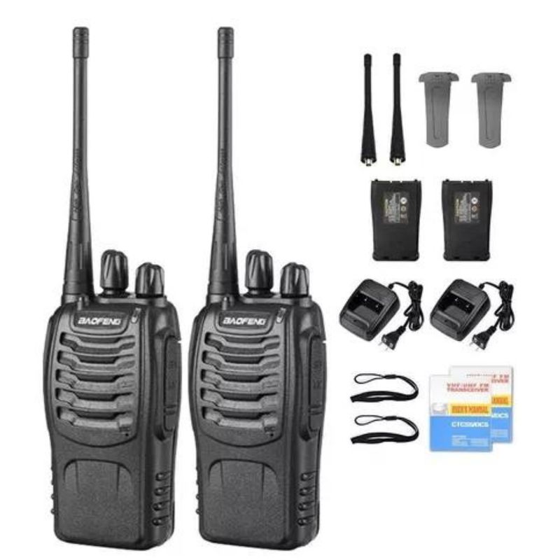 GENERICO - Radio Walkie Talkie One Pixel Bf-888s Uhf X2 Bateria 2800m Ah