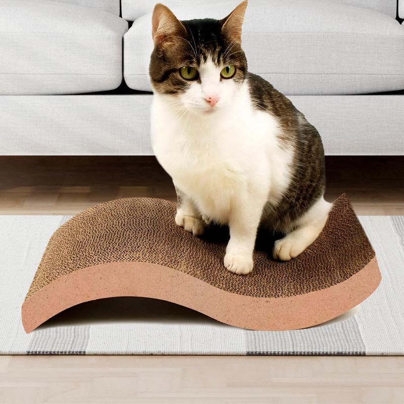 COMPRALOENCASA COM - Rascador Gatos Anti Estrés Cartón Corrugado MCTK01
