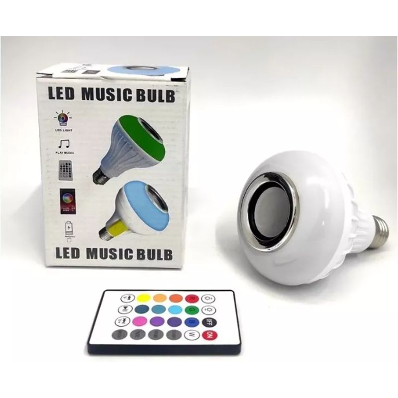 GENERICO - Bombillo Led  Parlante Con Control Remoto Bluetooth