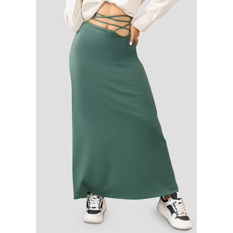 ATYPICAL - Falda Larga Mujer Musgo Atypical 101327