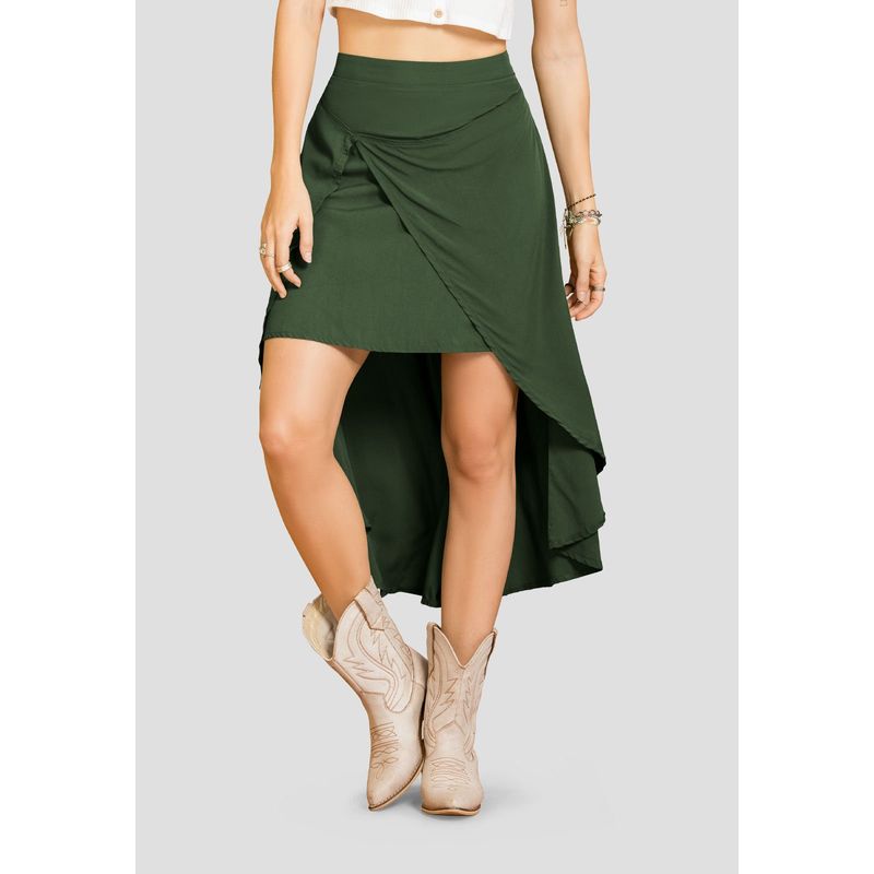 RUTTA - Falda Larga Mujer Verde Militar Rutta 104035