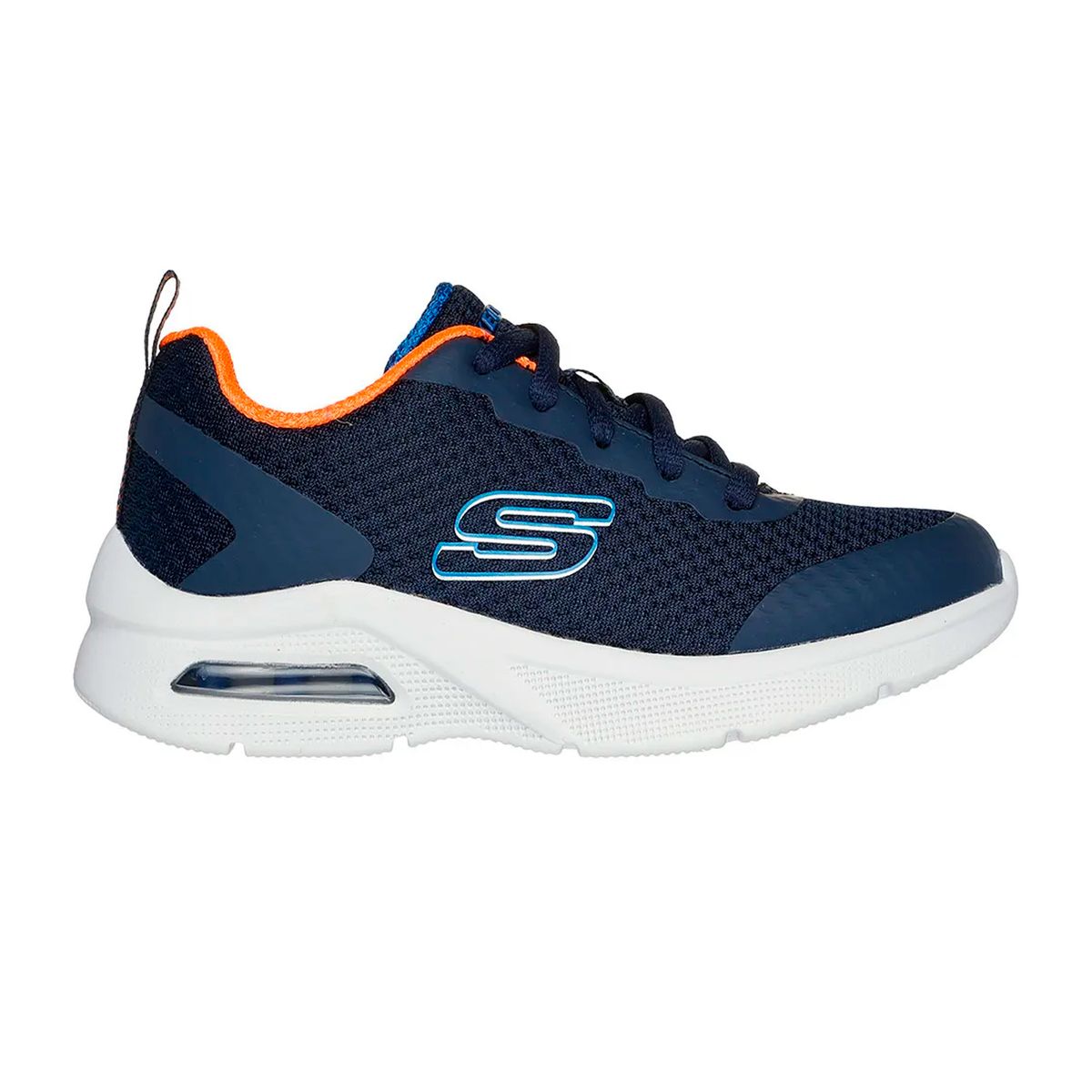 SKECHERS - TENIS SKECHERS AZUL PARA NIÑO SK MICROSPEC MAX KAPTIX NAVY 403819LNVOR