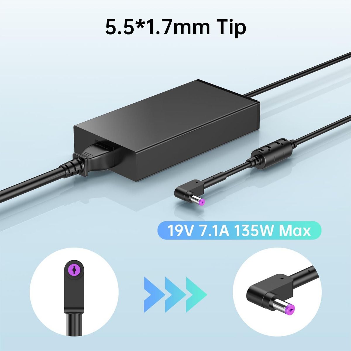 GENERICO - Cargador Para Acer Nitro 5 Gaming An515-43 19v 7.1A 135w