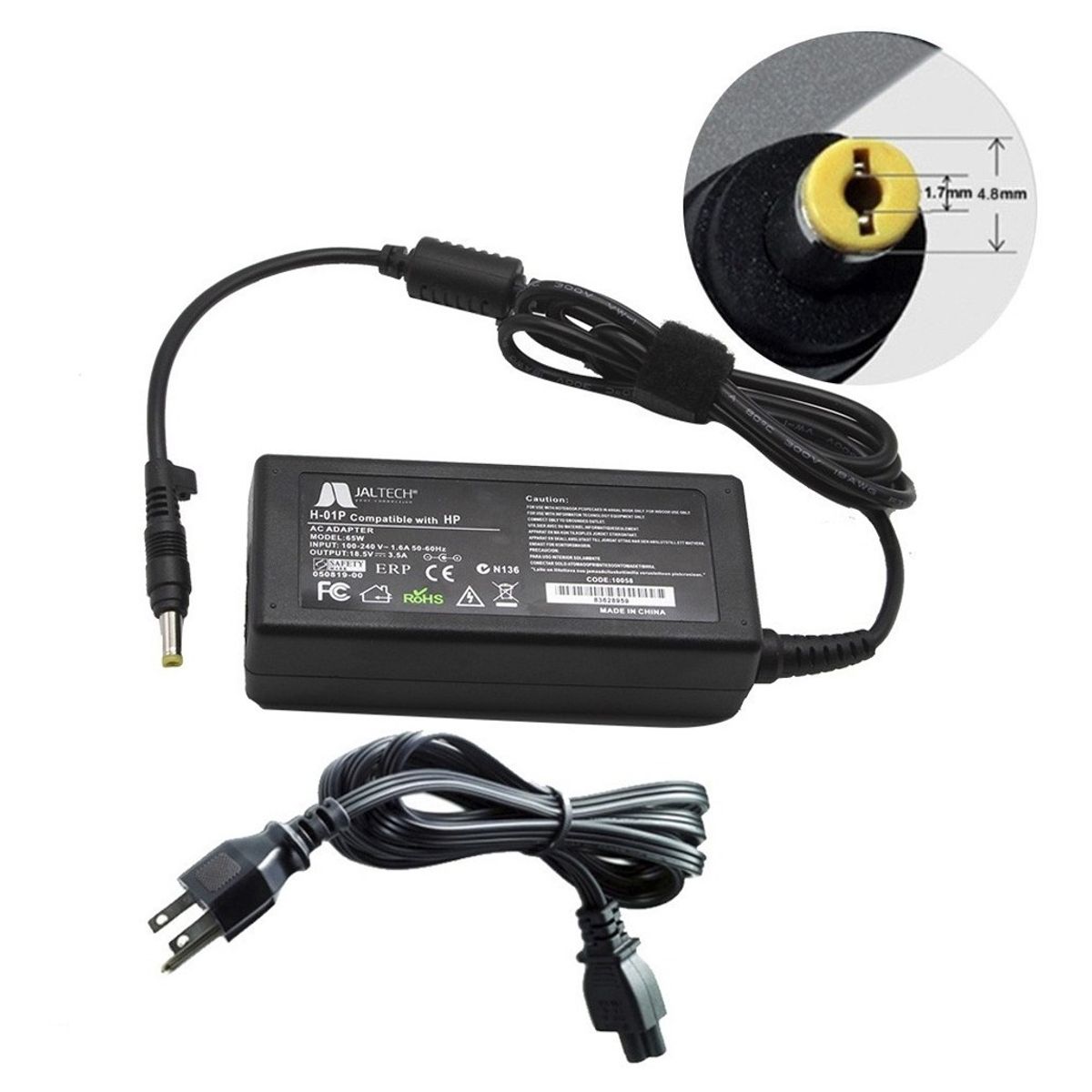 JALTECH - Cargador Premium Para Hp 18.5v  3.58a  4.8*1.7mm