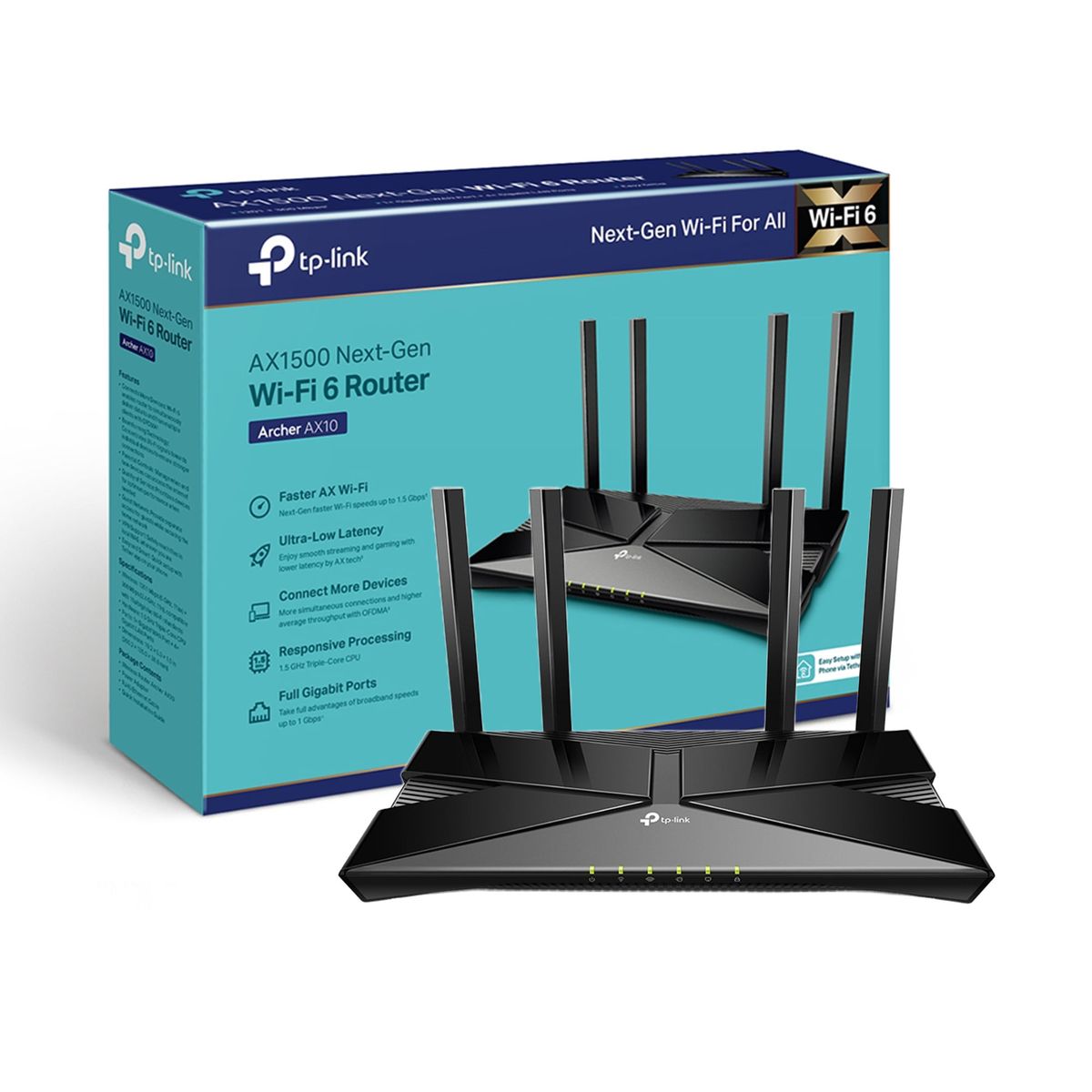 TP LINK - ROUTER INALAMBRICO BANDA DUAL ARCHER AX10 TP LINK
