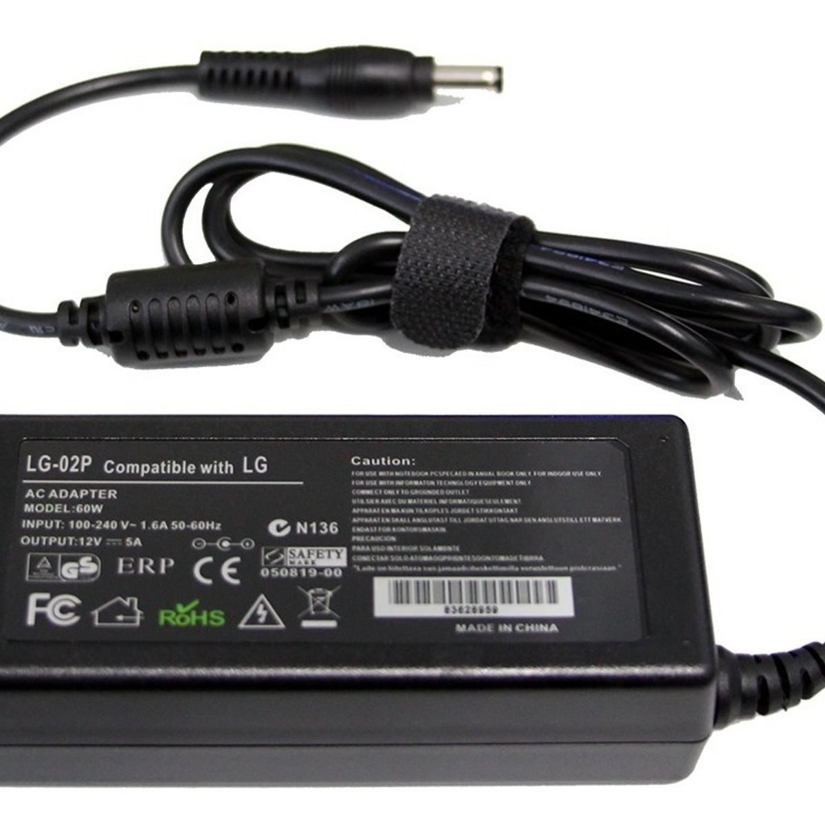 JALTECH - Cargador Monitor LG 12v 5a 60w  5525mm