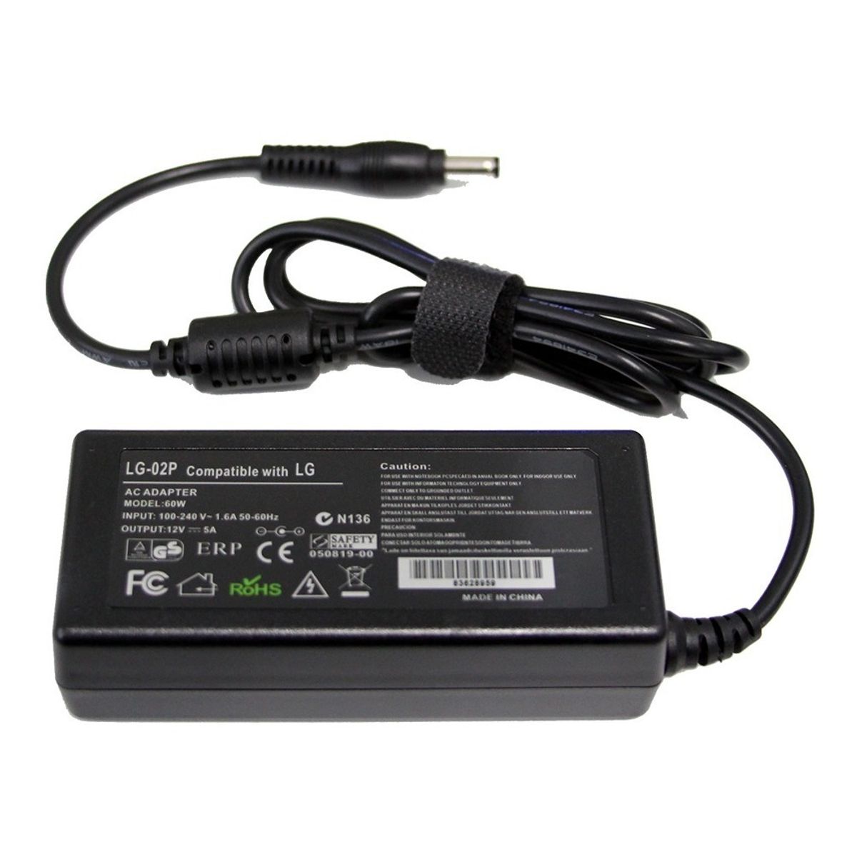 JALTECH - Cargador Monitor LG 12v 5a 60w  5525mm