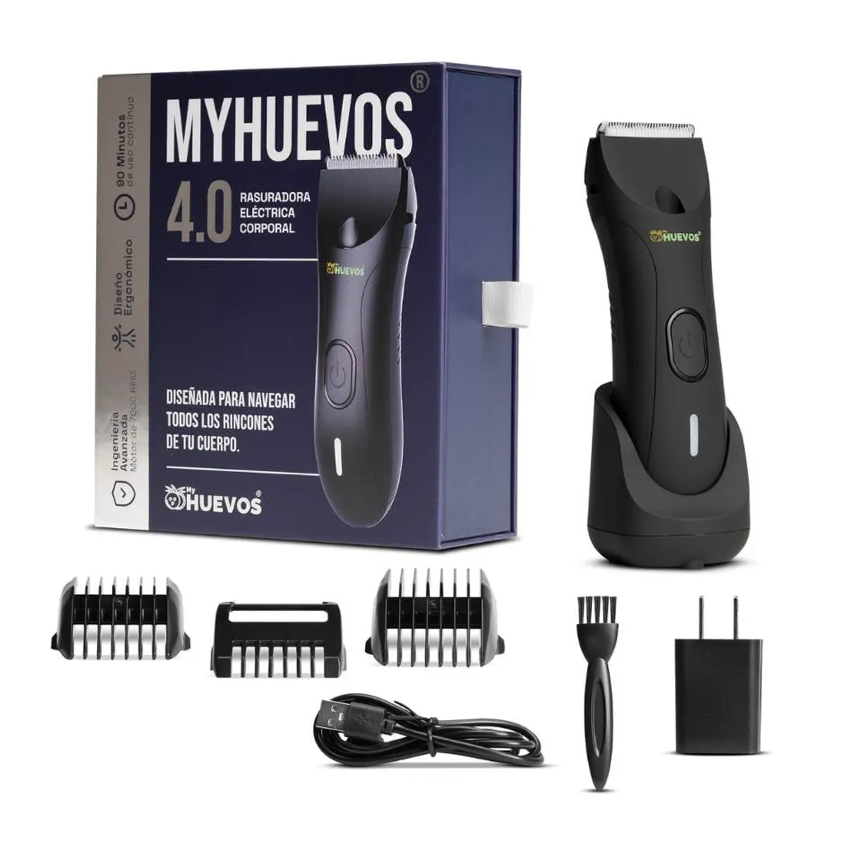 MYHUEVOS - Máquina de Afeitar Eléctrica Corporal Masculina MyHUEVOS 4.0