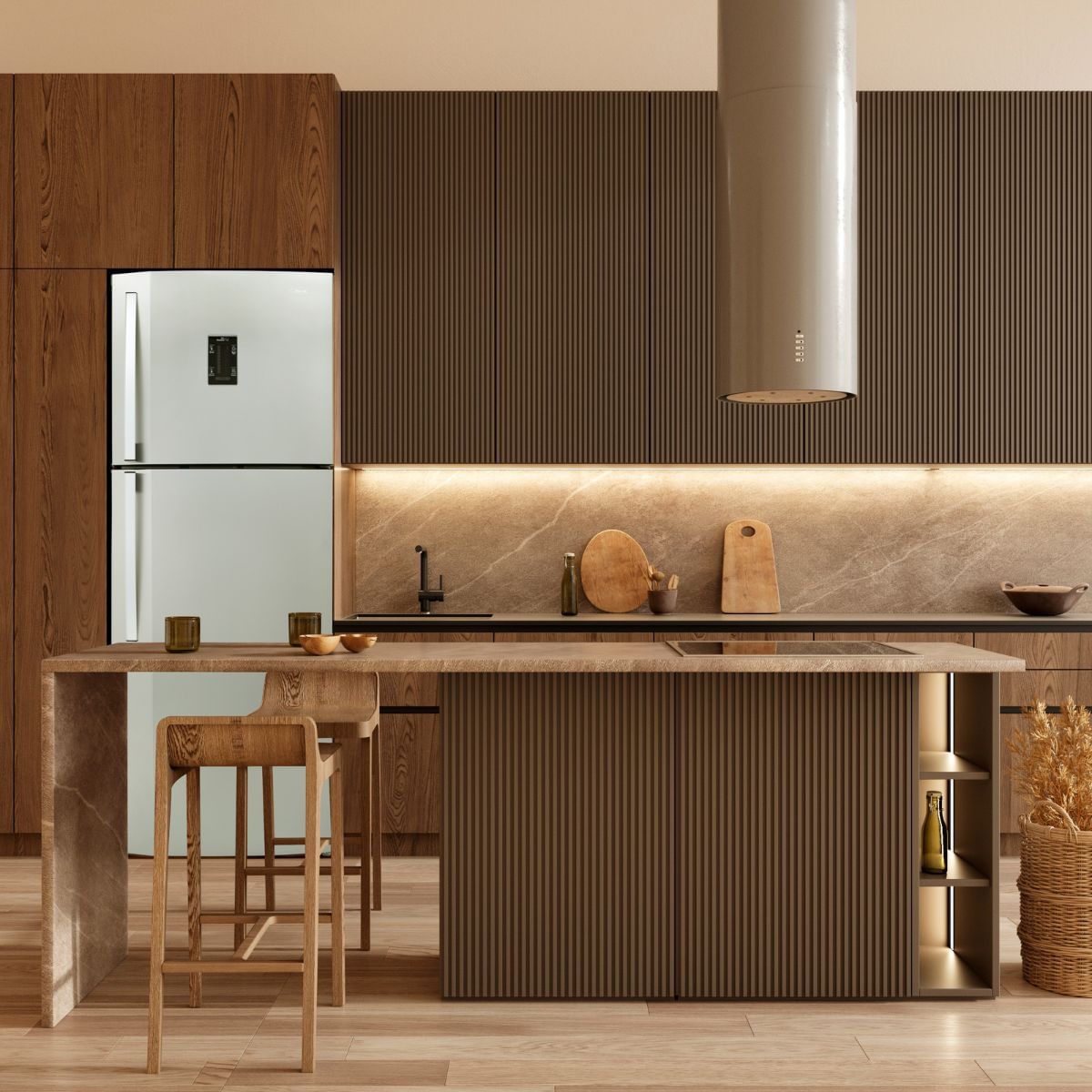 HACEB - Nevera Haceb No Frost 448 Litros Manija Externa Inox Inverter