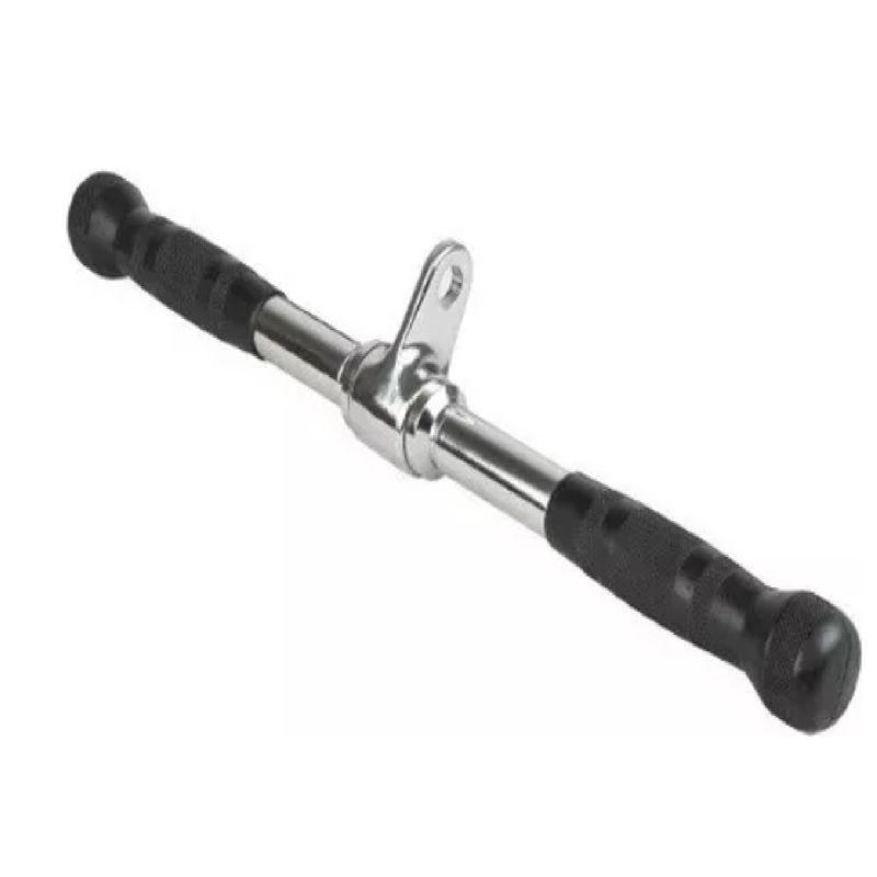 GENERICO - Barra Corta Recta Para Polea Con Empuñadura Biceps Triceps
