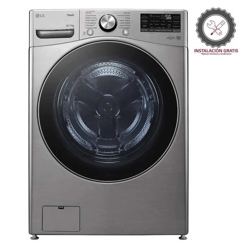 LG - Lavadora Secadora Electrica LG 20 KG WD20VVS6R