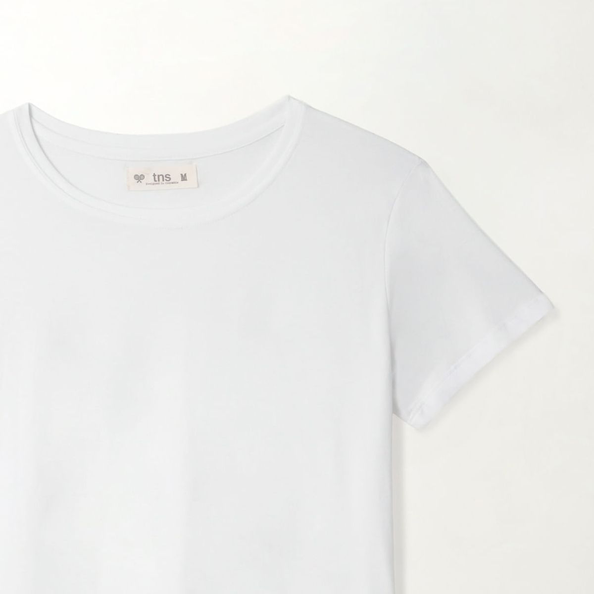 TENNIS - Camiseta blanca cuello redondo para mujer