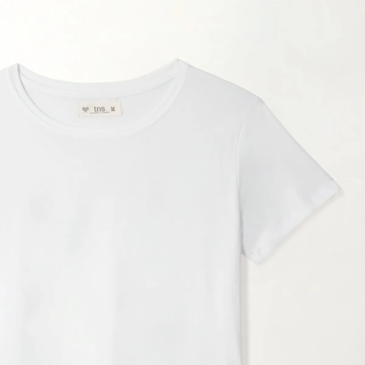 TENNIS - Camiseta blanca cuello redondo para mujer