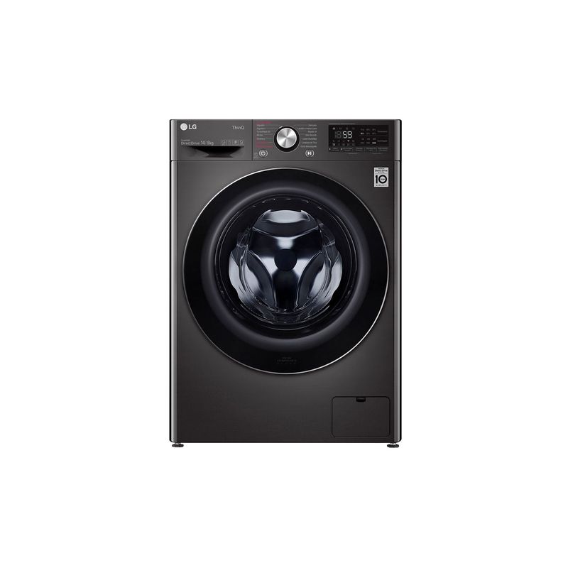 LG - Lavadora Secadora LG Carga Frontal 14 Kilos WD14BVC2S6 Negro