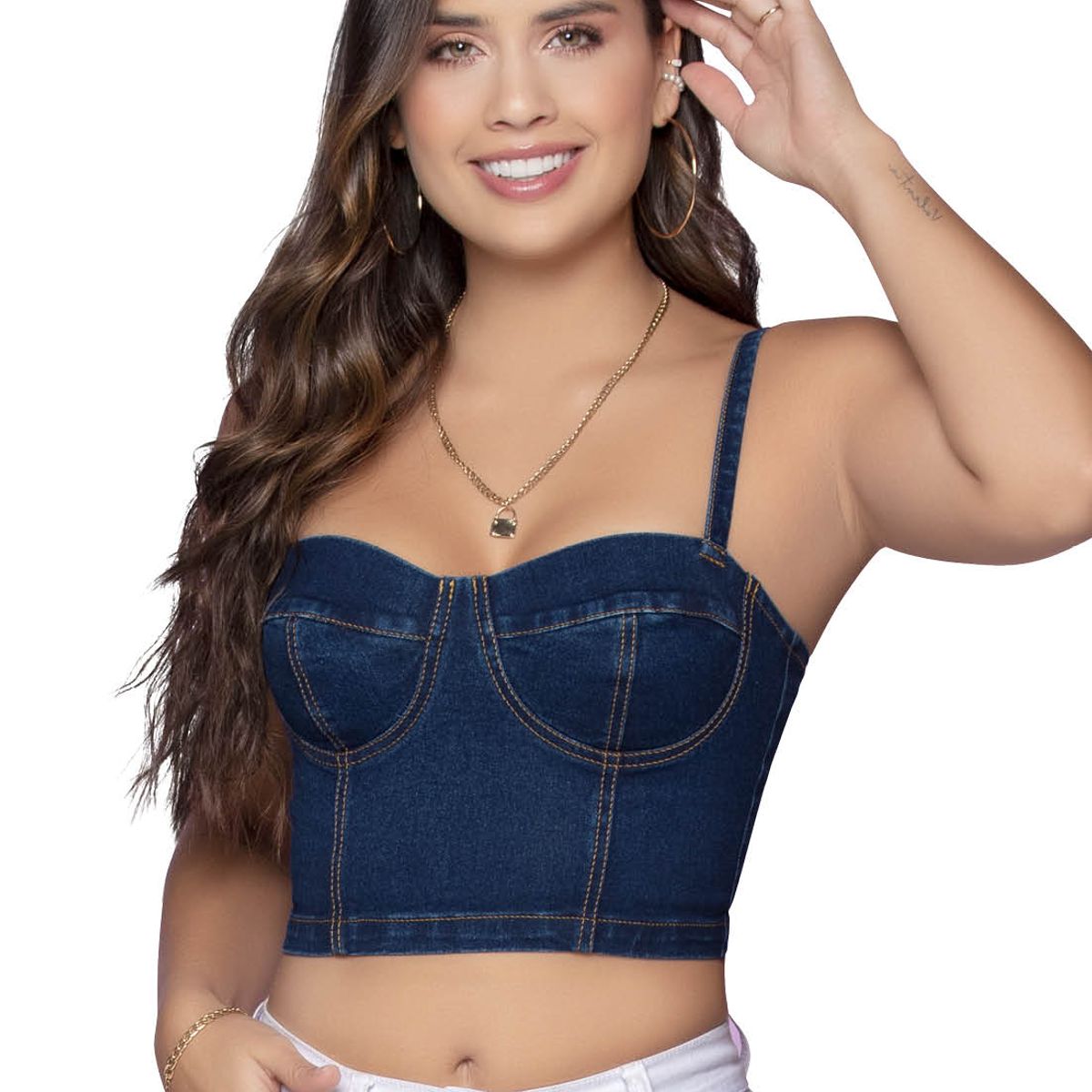 ATYPICAL - Crop Top Mujer Azul Atypical 32803