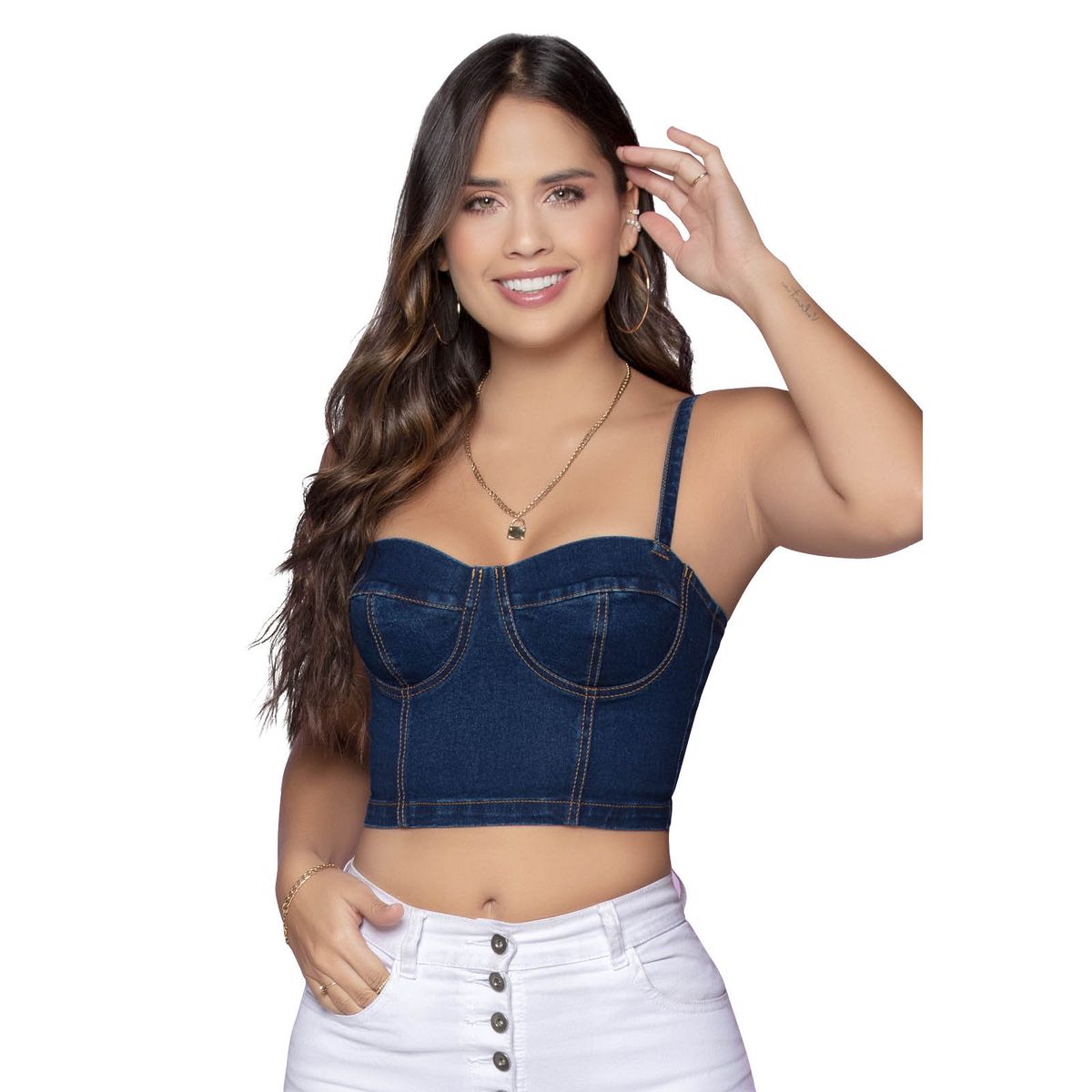 ATYPICAL - Crop Top Mujer Azul Atypical 32803