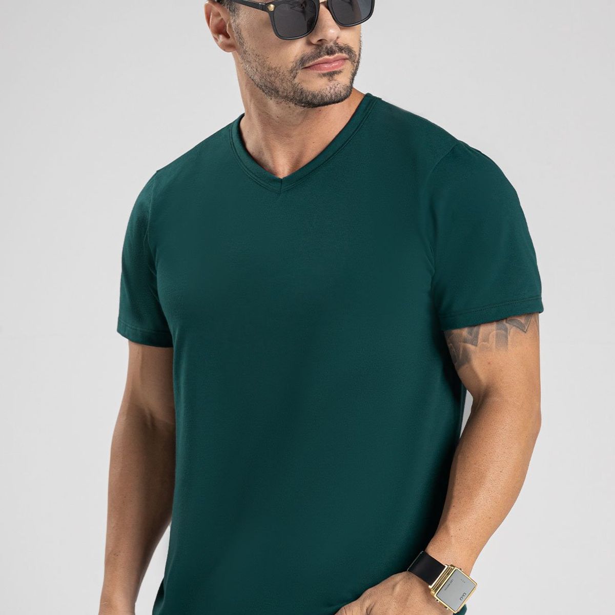 MARKETING PERSONAL - Camiseta Hombre Verde Botella Mp 101128