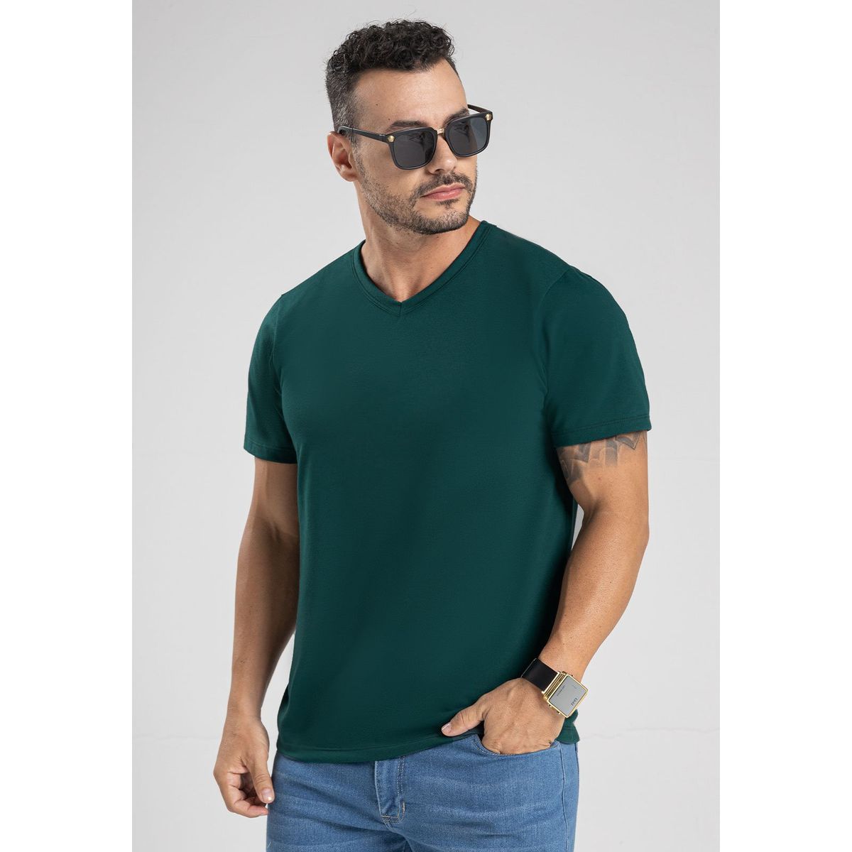 MARKETING PERSONAL - Camiseta Hombre Verde Botella Mp 101128