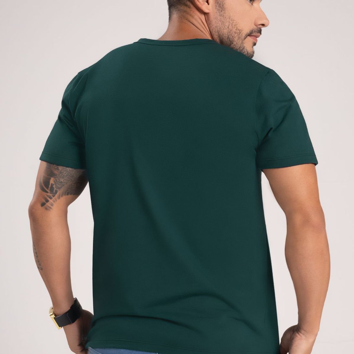 MARKETING PERSONAL - Camiseta Hombre Verde Botella Mp 101128