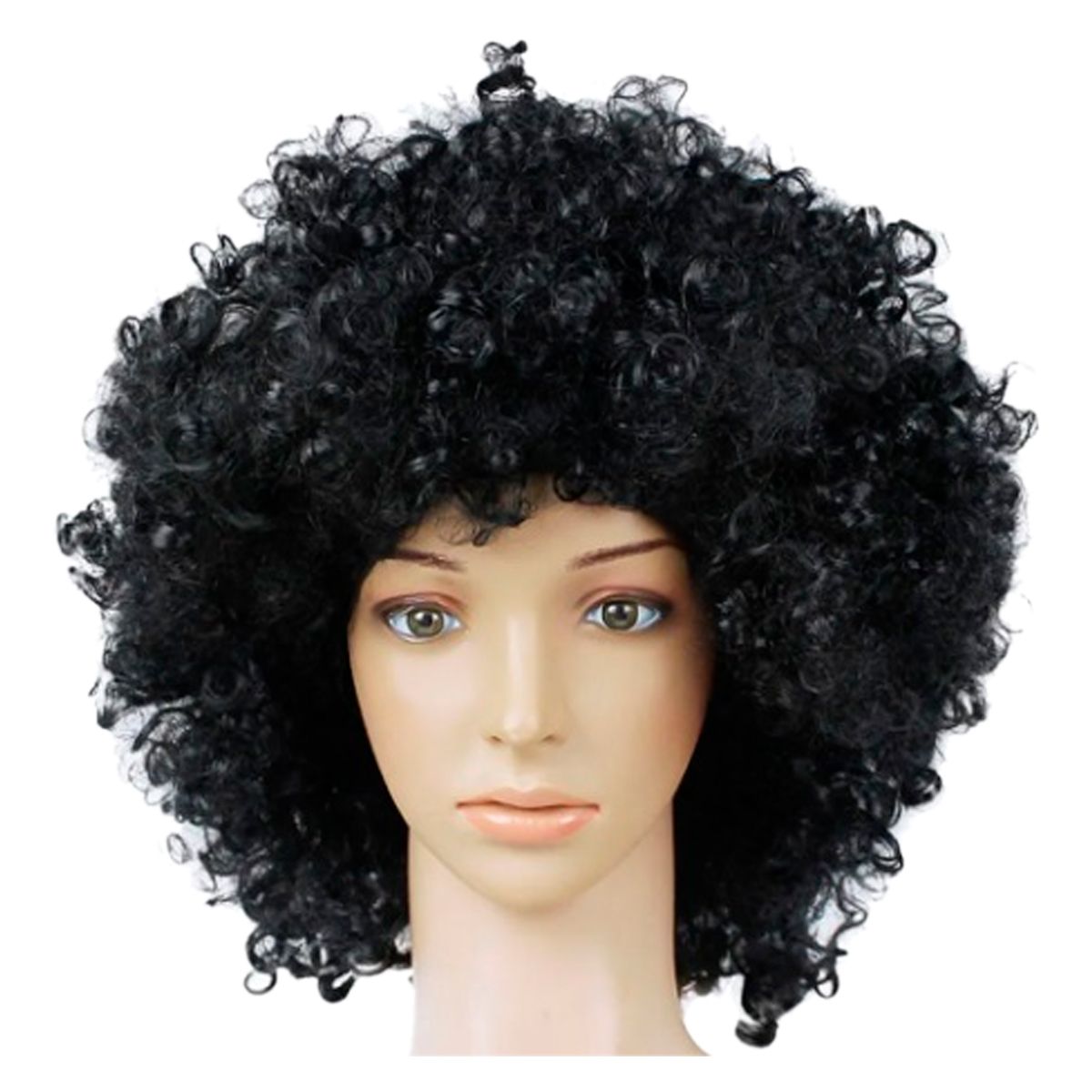 GENERICO - Peluca Disco Crespo Afro Mediano Disfraz Halloween