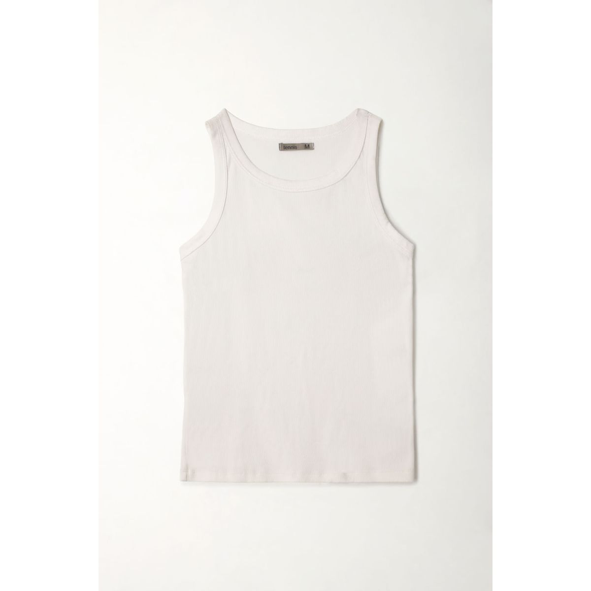 TENNIS - Camiseta blanca manga sisa para mujer