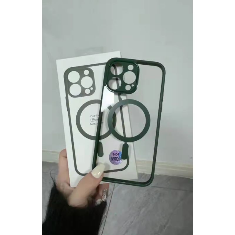 GENERICO - Funda MagSafe Carga Inalámbrica para IPhone 12 Verde