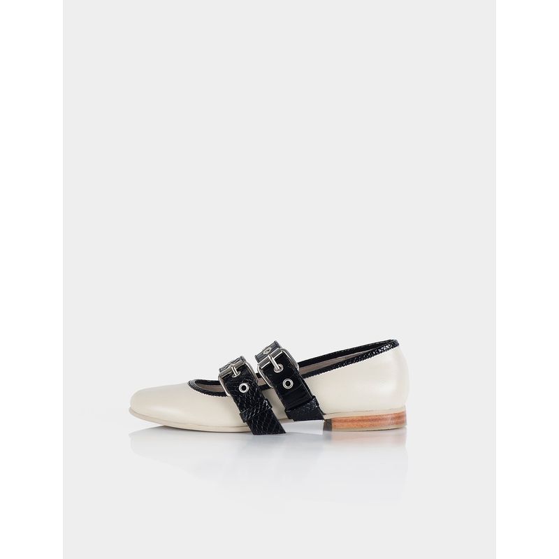 STIVALI - MARY JANE PEYTON BEIGE X PITON NEGRO