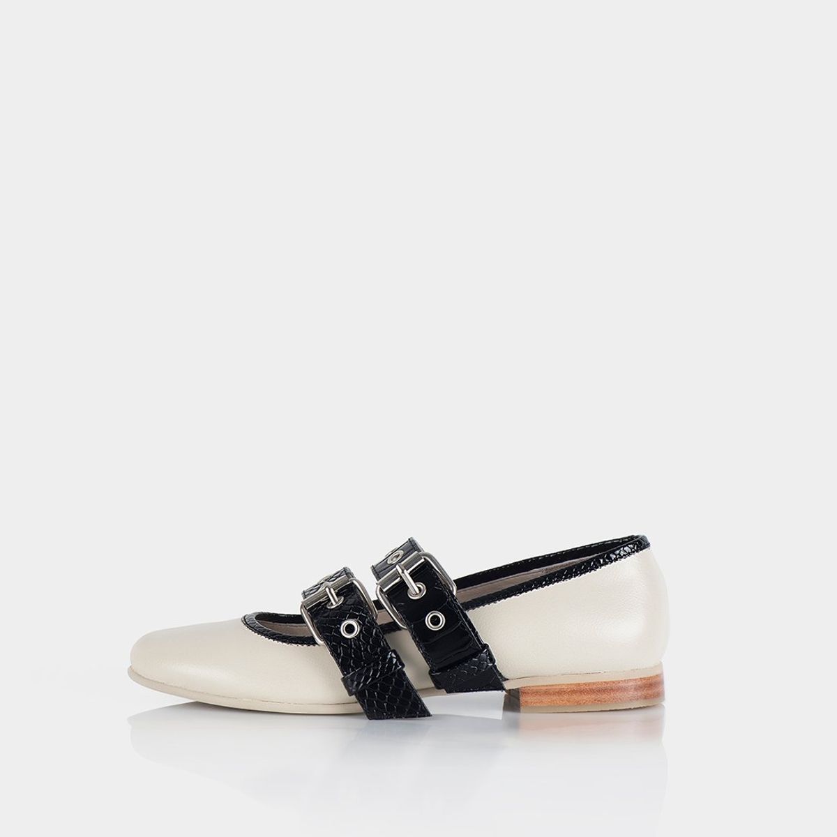 STIVALI - MARY JANE PEYTON BEIGE X PITON NEGRO