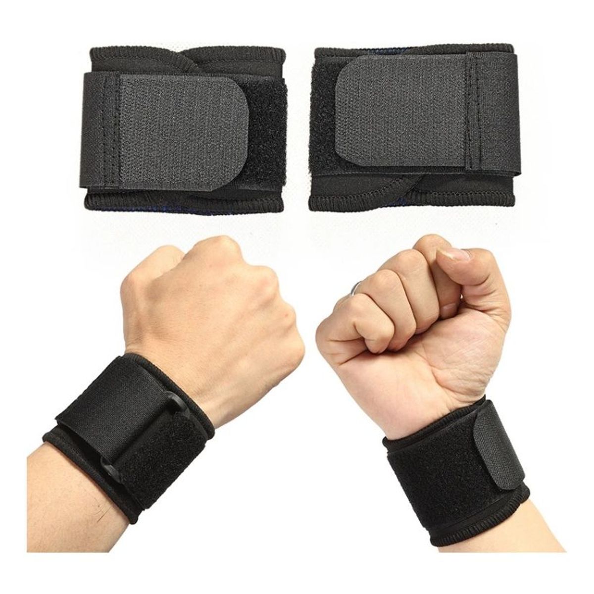 BOUN - Muñequeras Deportivas Transpirables X2 Protector Carpiano