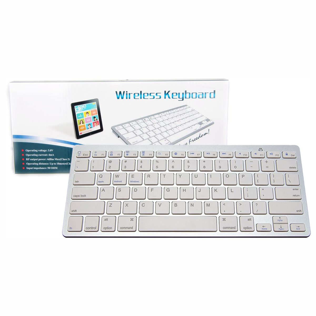 GENERICO - Teclado Bluetooth Wireless Keyboard Mac Pc Tablet Cel