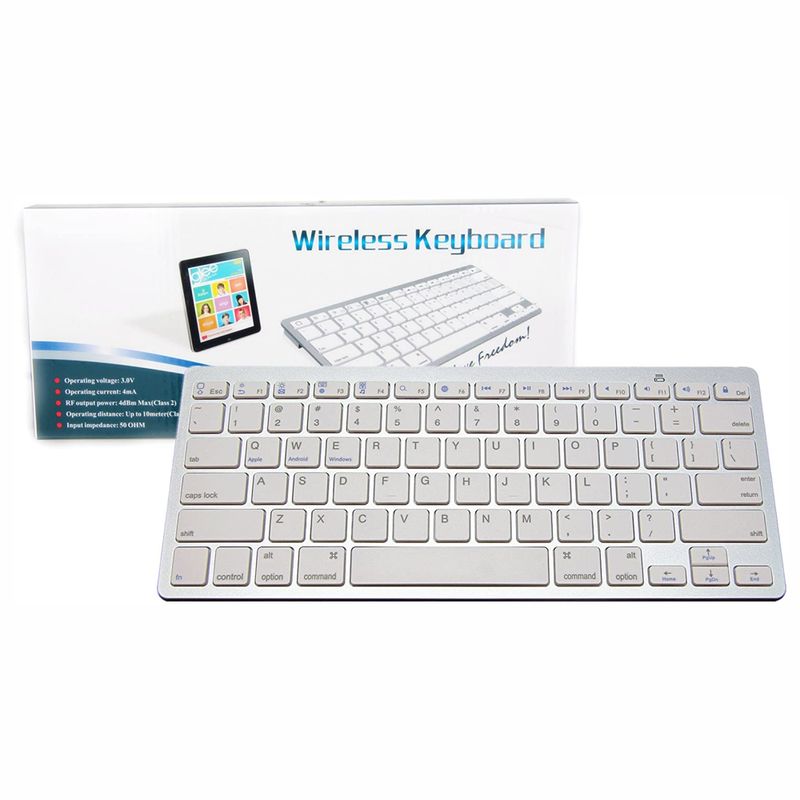 GENERICO - Teclado Bluetooth Wireless Keyboard Mac Pc Tablet Cel