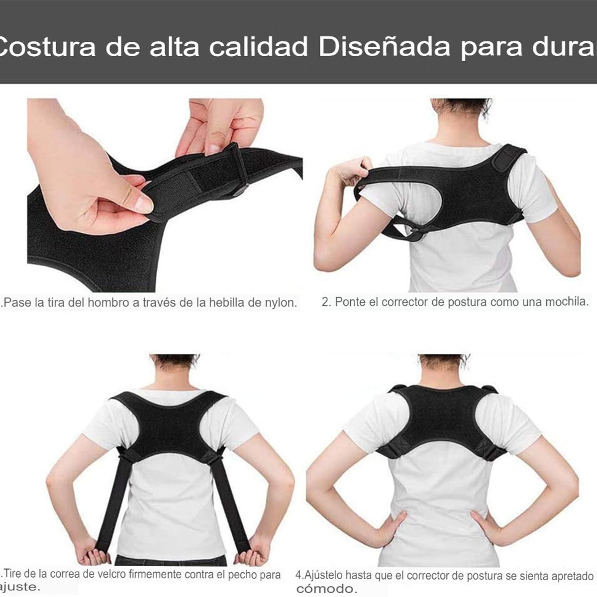 GENERICO - Corrector De Postura Ajustable Para Niños Soporte De Espalda