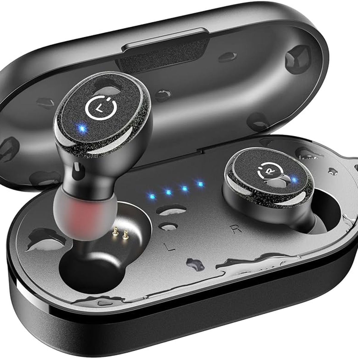 TOZO - Auriculares TOZO T10S TWS Bluetooth Estuche de carga Color Negro